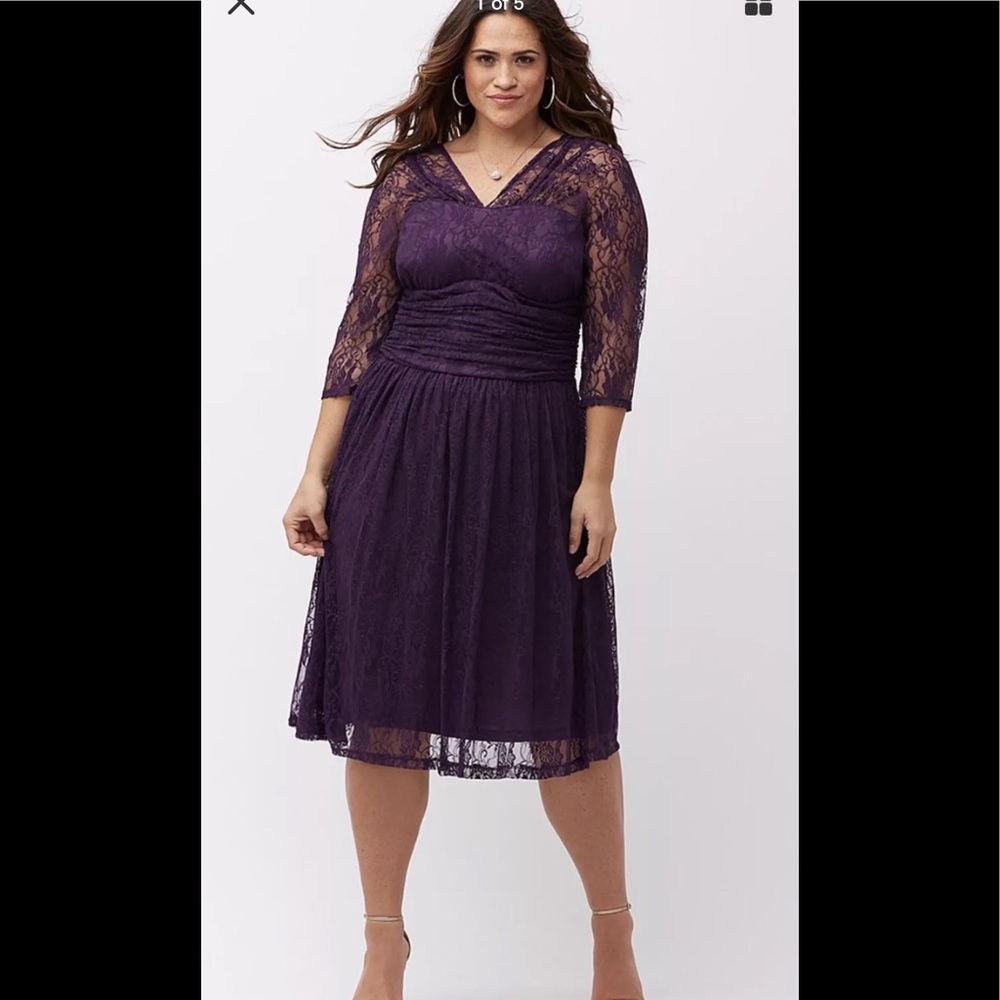 Lane Bryant “Kiyonna” Lace Dress sz 0X 10/12 14